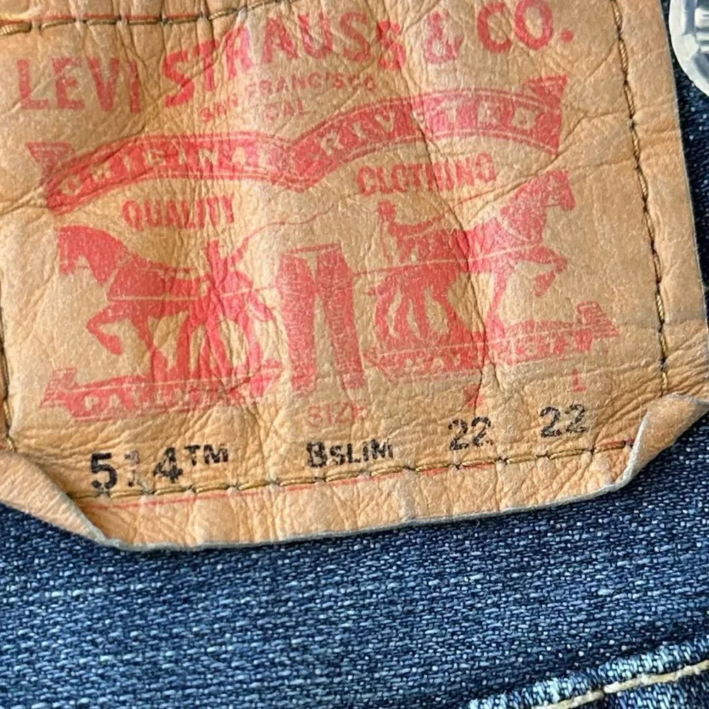 Levi's Big Kids ' High Rise 514 Slim Straight Jeans Blue Size 8 Slim